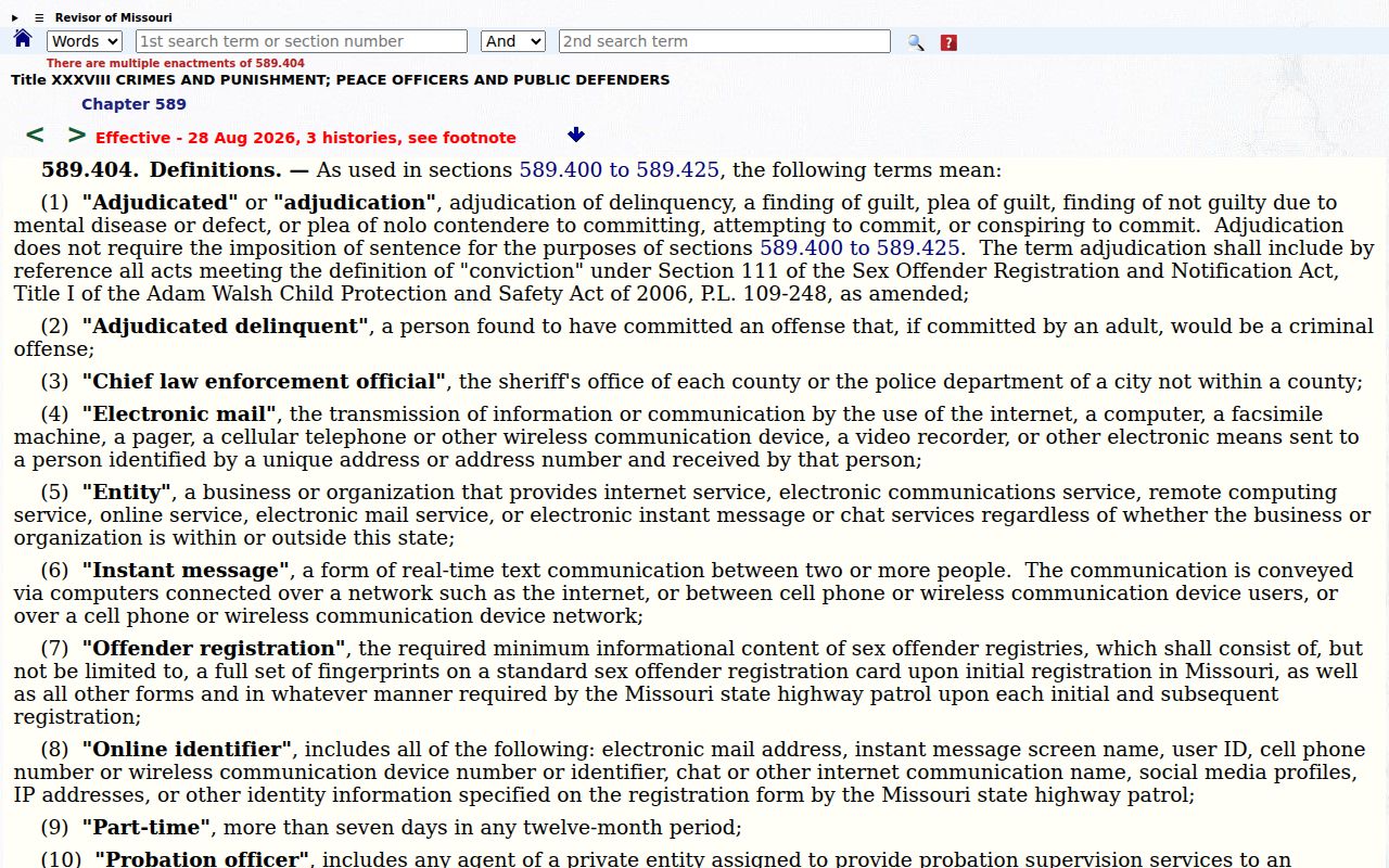 Cass County sex offender local registration law